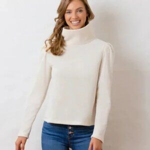 Dudley Stephens Ivory Turtleneck Sweatshirt